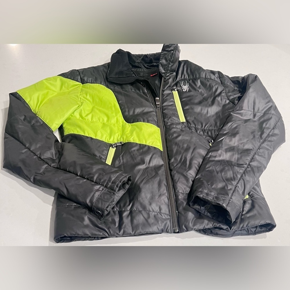Spyder Mens Puffer Winter Full Zip Coat medium $198